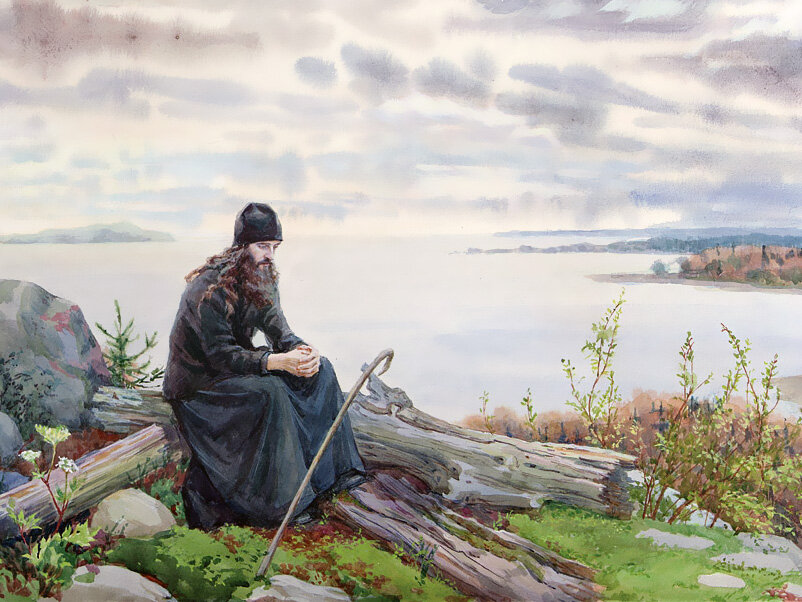 "Иеромонах Роман", художник Алия Нуракишева.