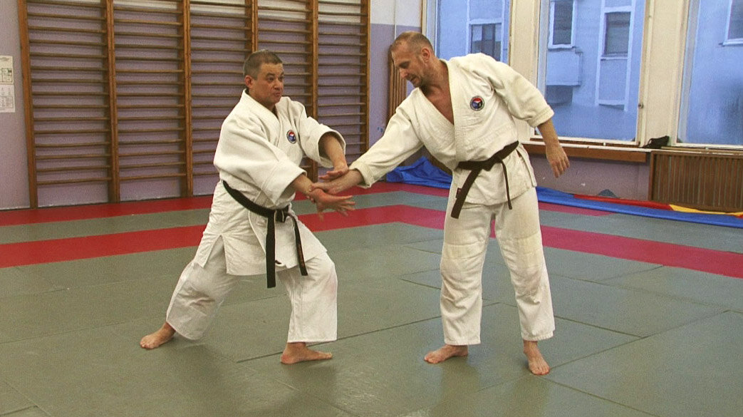 Объяснение базовой техники Котэгаэси при захвате за руку.