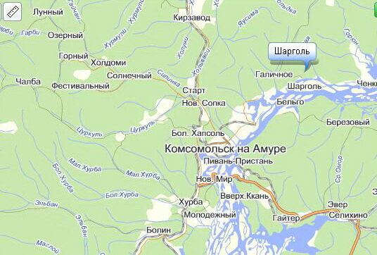 Поселок дружба комсомольск на амуре карта