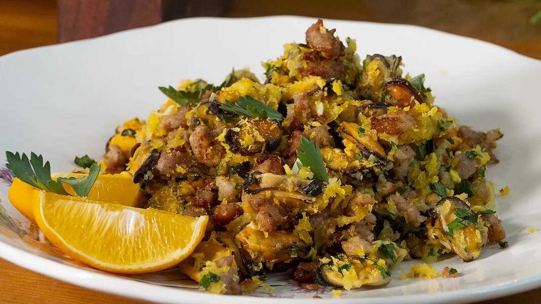 Мидии с мясом