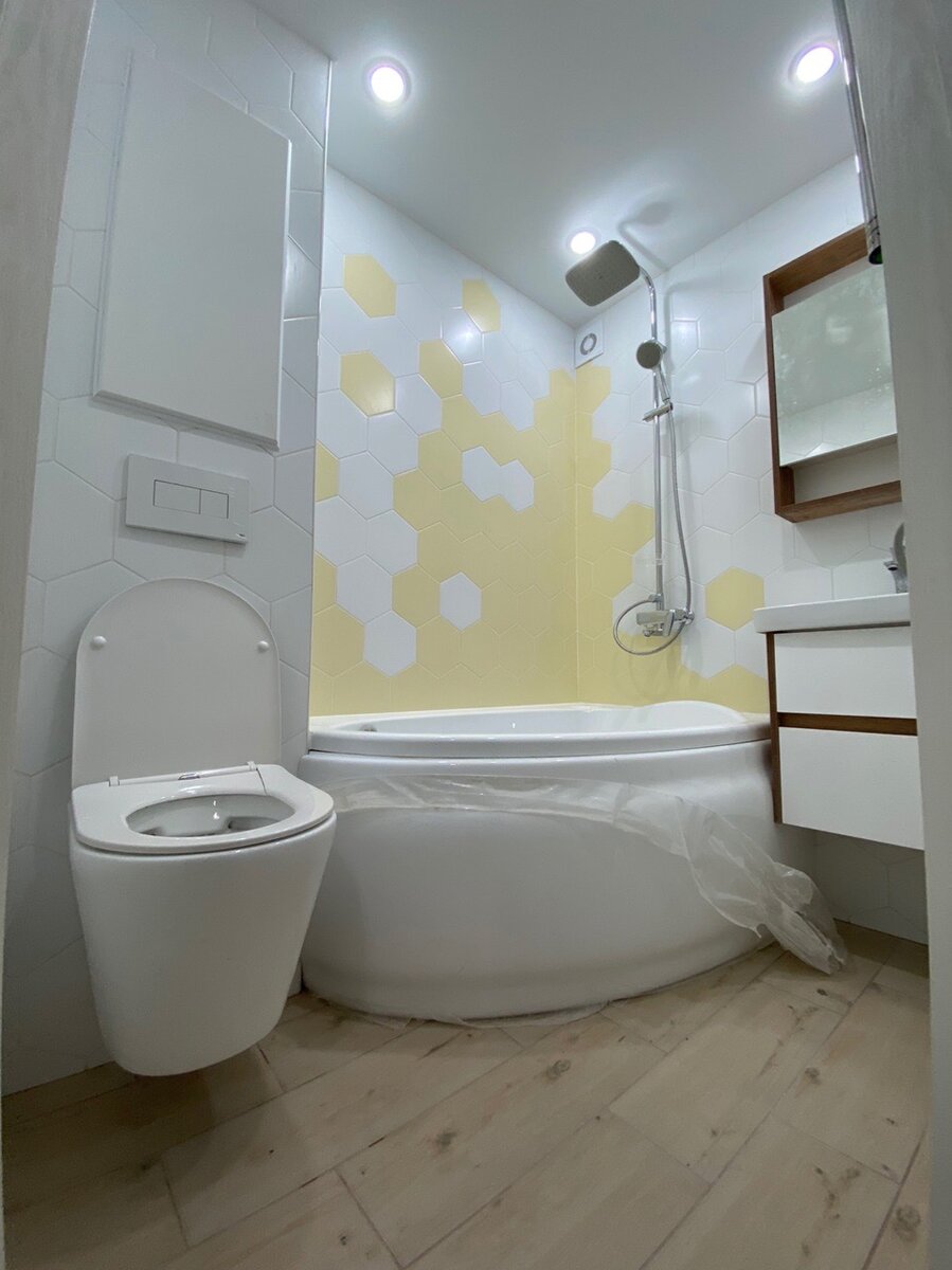 Фото можно листать! Ванная после отделки