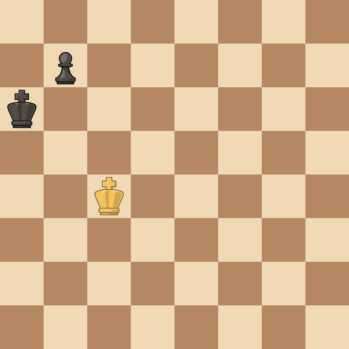 Задача №1. Ход черных. Объявите шах белому королю пешкой.