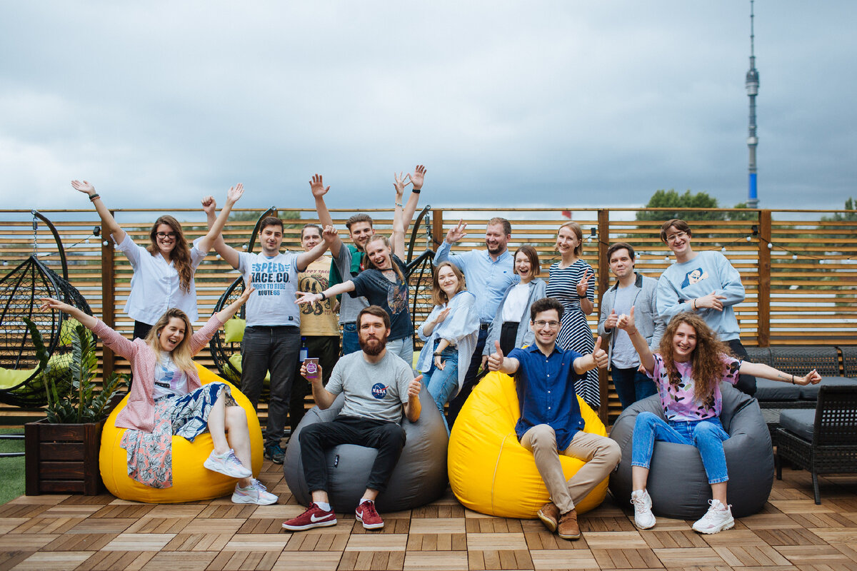 Наши сотрудники на крыше центрального офиса ЛАНИТ на Мурманском проезде