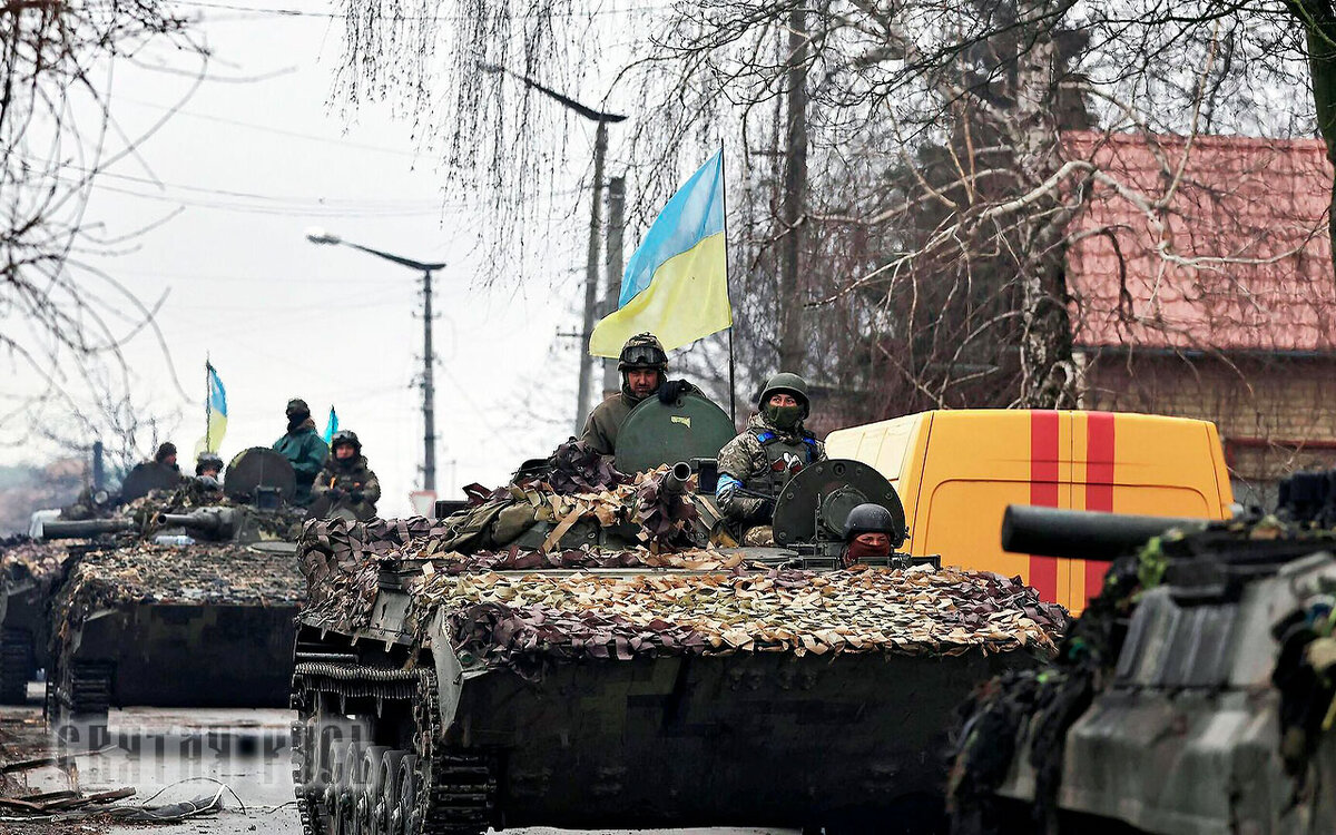 Украинские военные в г. Буча