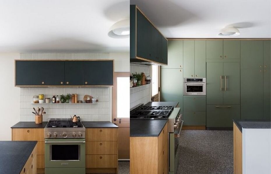 Кухонный гарнитур и колонна