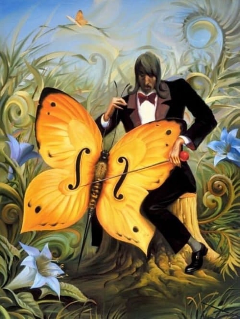 Что первым вы увидели рядом с мужчиной? Бабочку или скрипку?