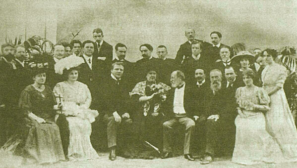 Участники «Русских исторических концертов в Париже» в гостях у Сен-Санса. Париж, 1907 год