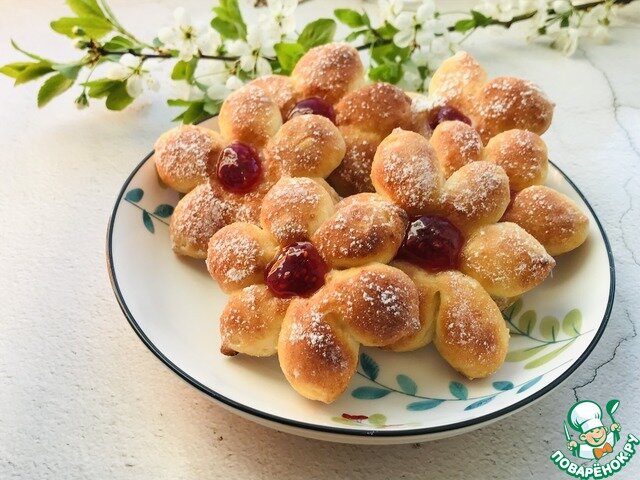     Творожное печенье Цветочки