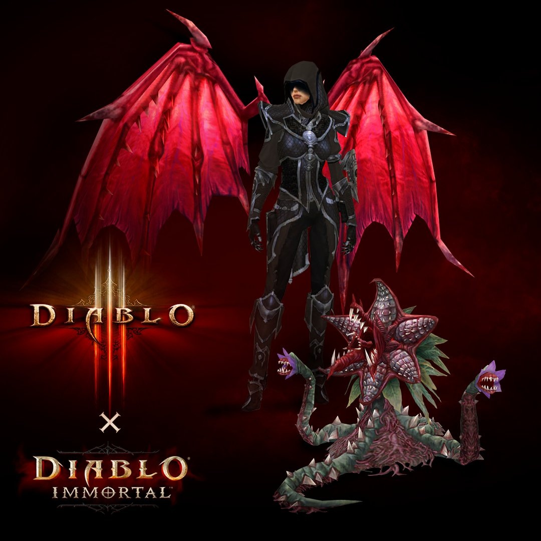 В игре Diablo III доступны крылья и питомец в честь выхода игры Diablo Immortal!