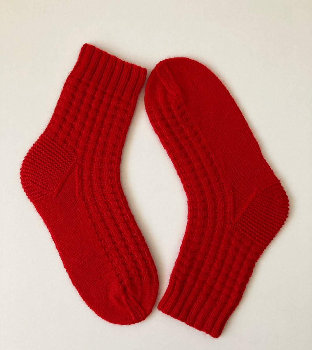 МК Вязание носков на 2-х изогнутых спицах от мыска