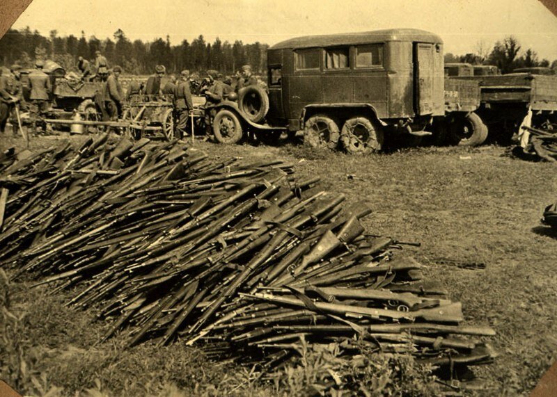 Пункт сбора захваченных трофеев