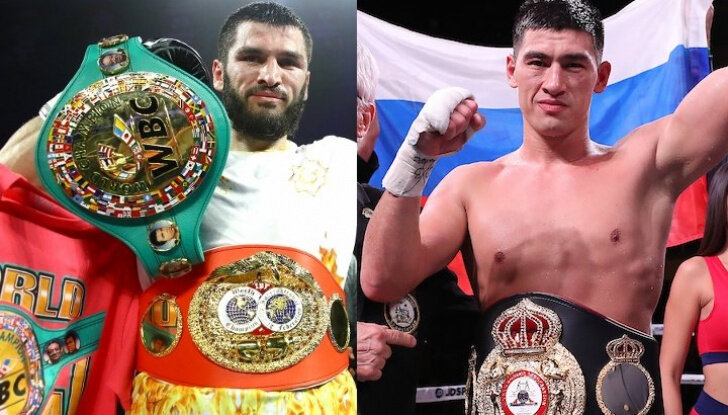 Артур Бетербиев (слева), Дмитрий Бивол (справа).