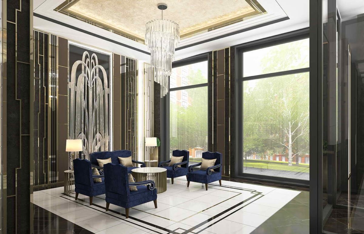 Холл ЖК "Серебряный фонтан" в Москве