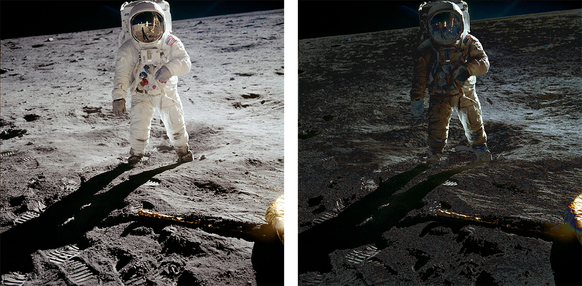 Снимок на Луне "Аполлон 11"