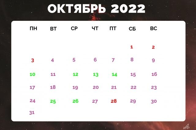 Каким будет октябрь 2022 года