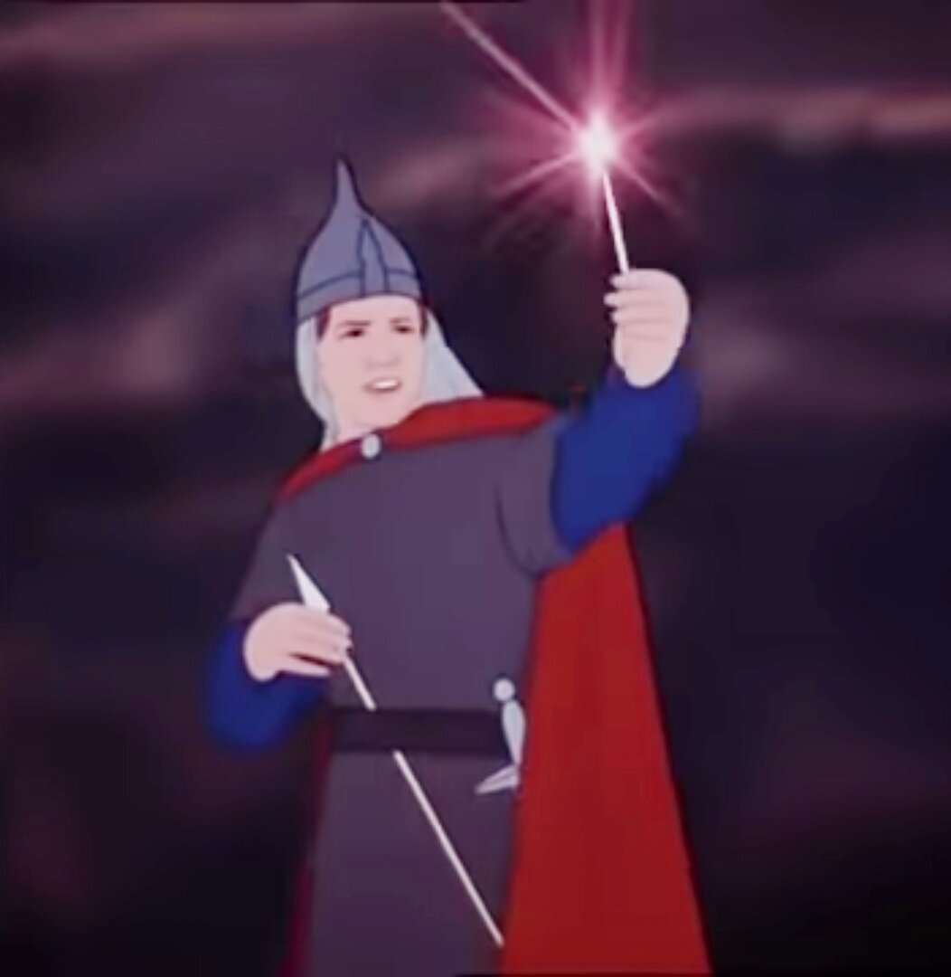 Игла в былине не упоминается вовсе. (Изображение взято из публичного источника: мультфильма «Царевна-лягушка».)