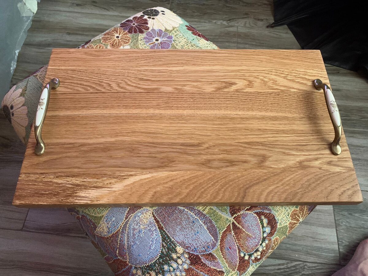 Поднос из мебельного щита дуба