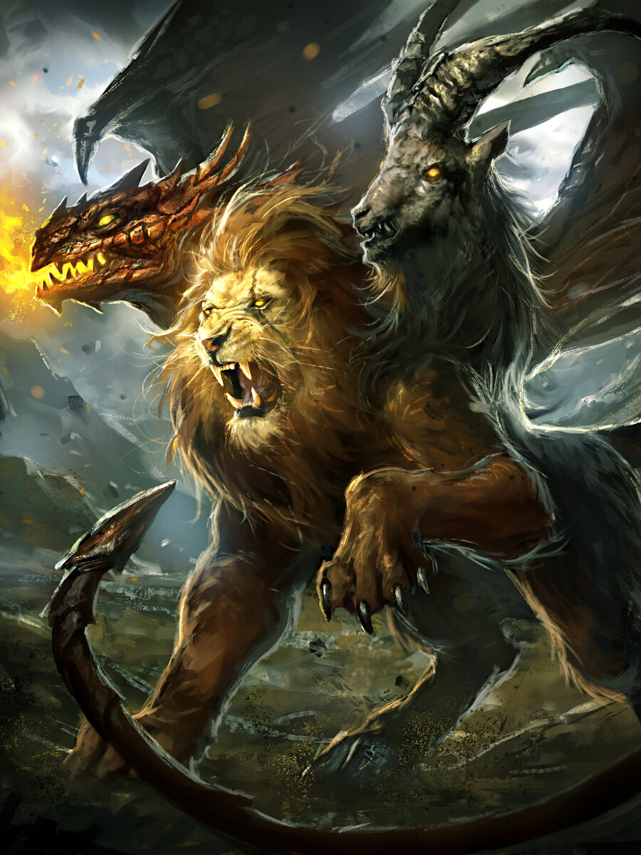 Коза, лев, змея - Химера