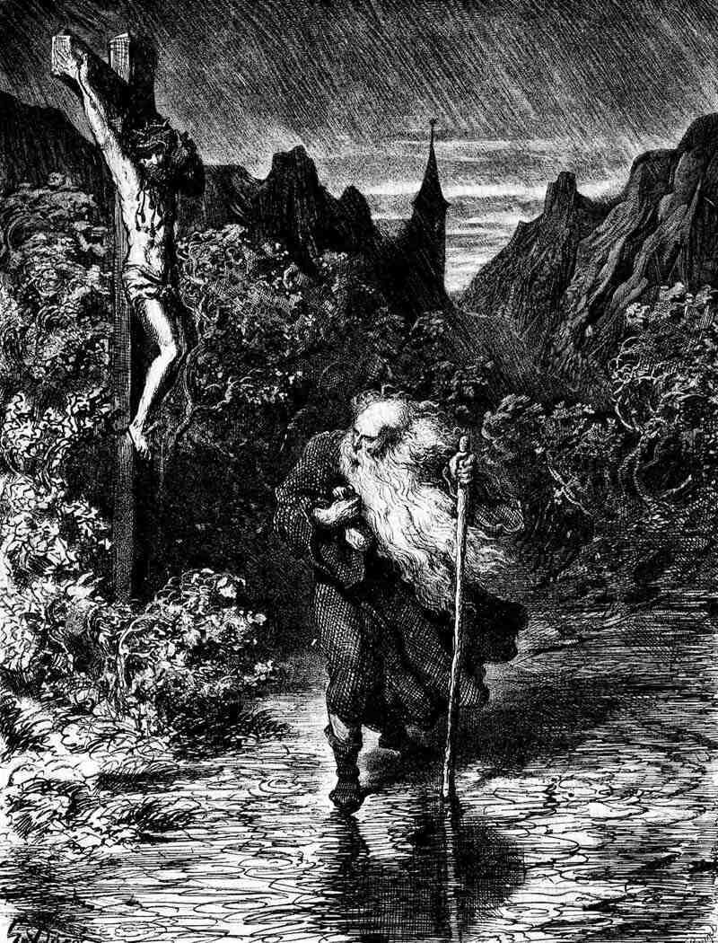 Г.Доре "Агасфер", источник Яндекс картинки.