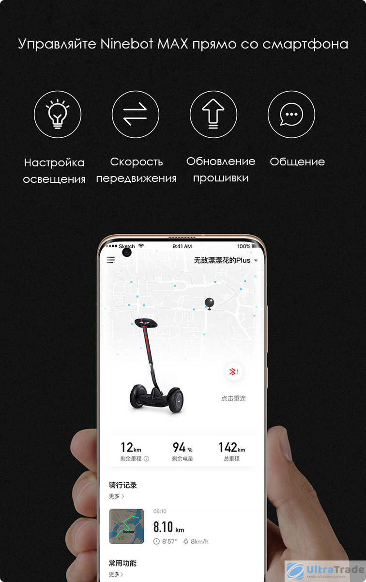 Активное лето в городе – выбирайте свое средство передвижения!Сегвей Xiaomi  Ninebot Sports Balance Car Black MAX. | UltraTrade.ru | Дзен