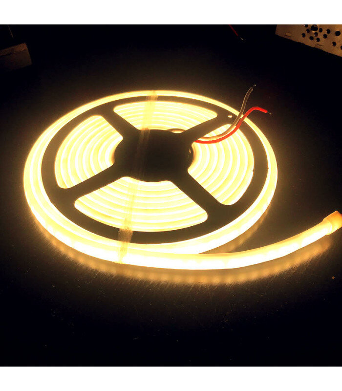 Так светится светодиодная термостойкая лента, в силиконовой трубочке.  (картинка с clever-light.ru)