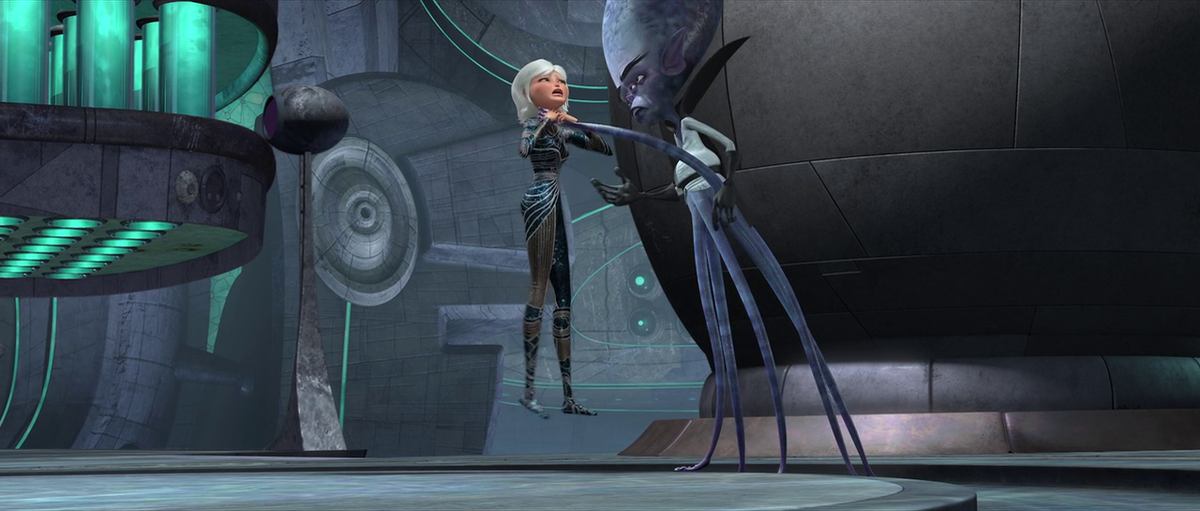 Кадр из мультфильма Монстры против пришельцев