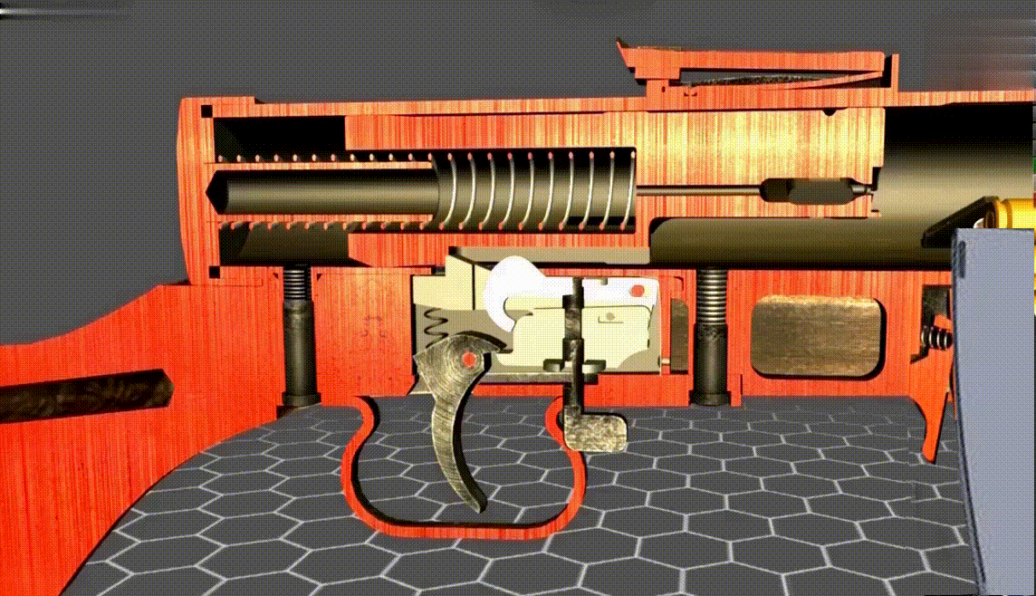 Небольшая анимация, показывающая работу УСМ в режиме одиночного огня