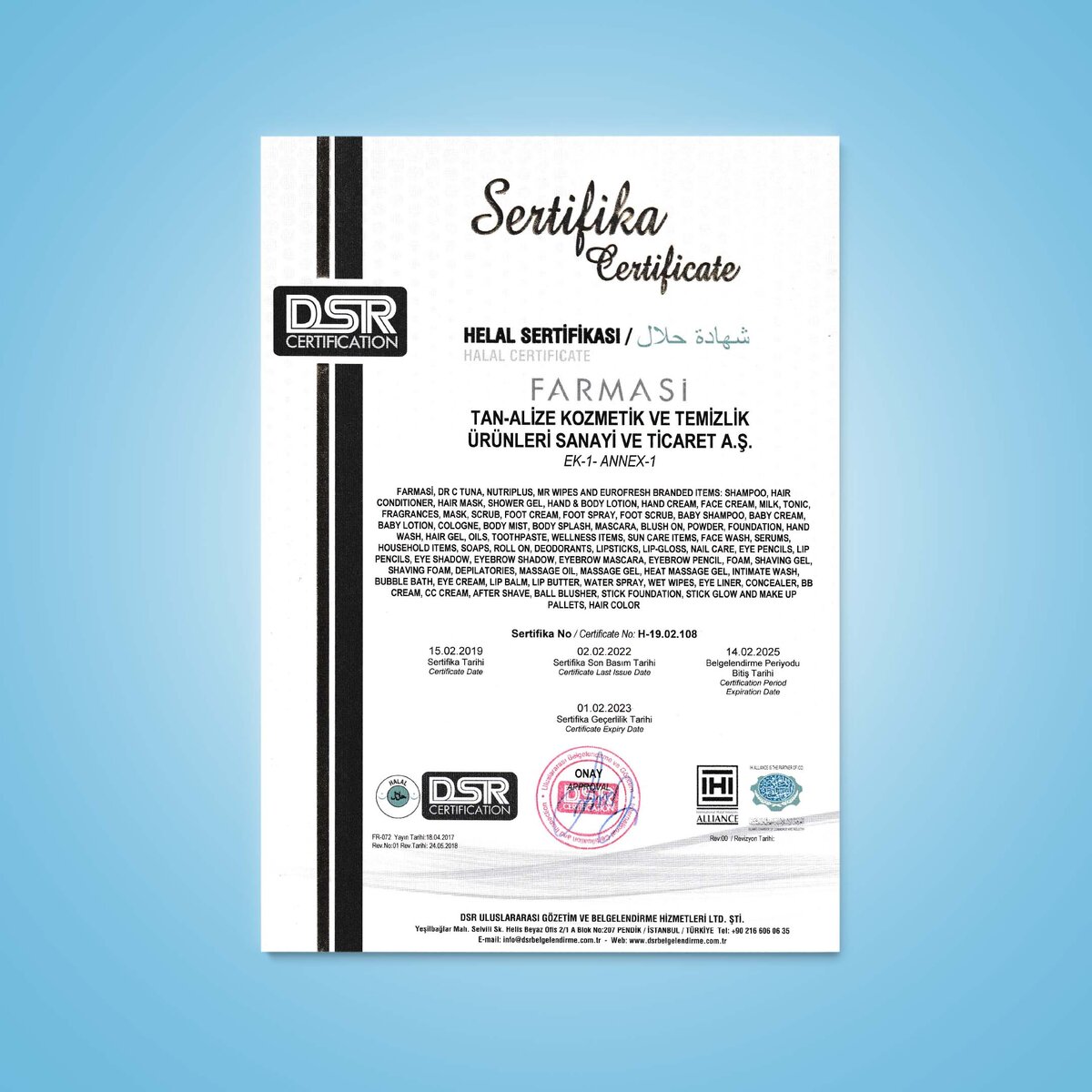 Сертификат HALAL FARMASI