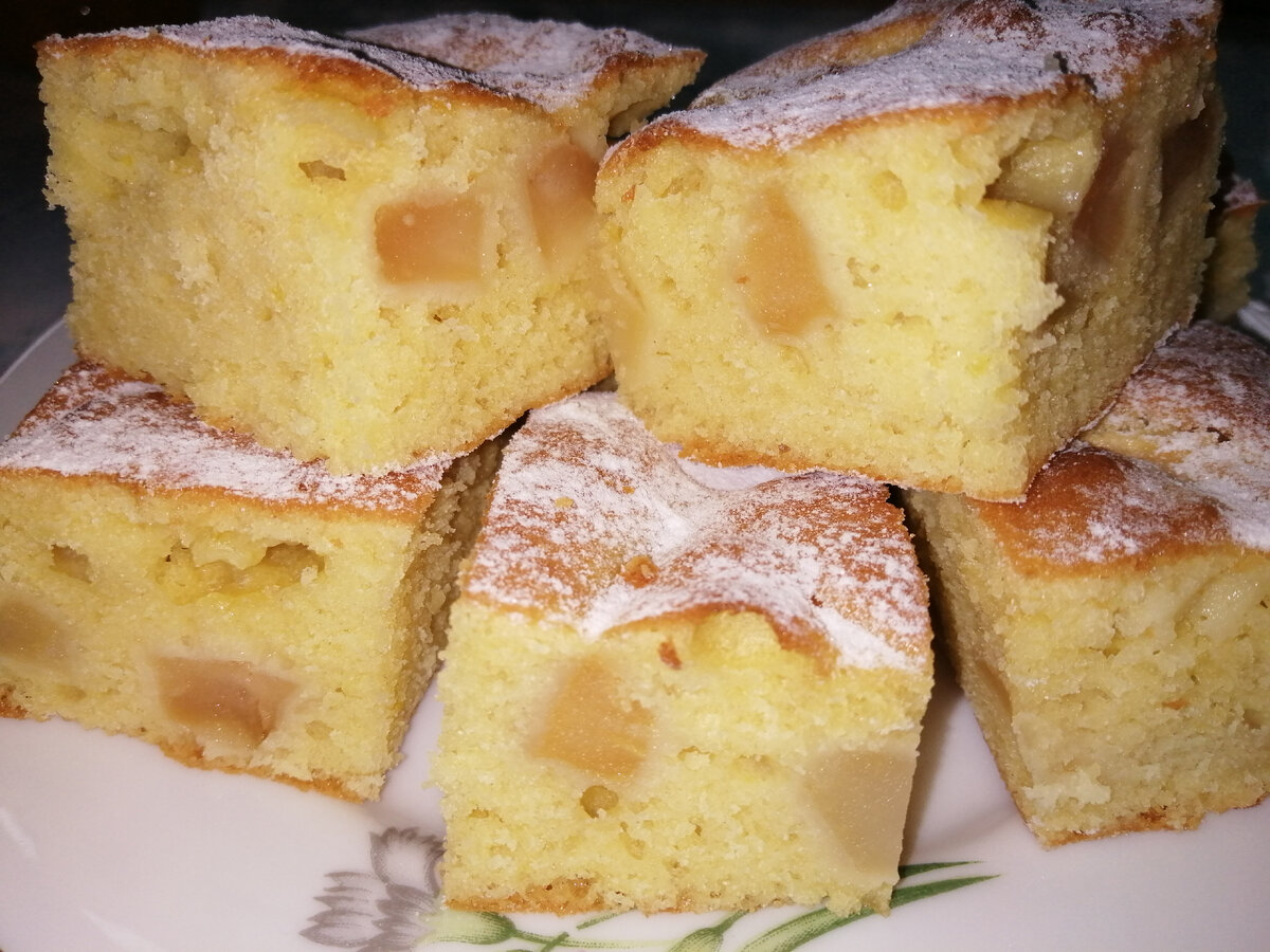 Рецепт яблочный пирог на сливках