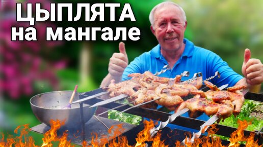 ЦЫПЛЕНОК ТАБАКА на МАНГАЛЕ с ОРЕХОВЫМ СОУСОМ.