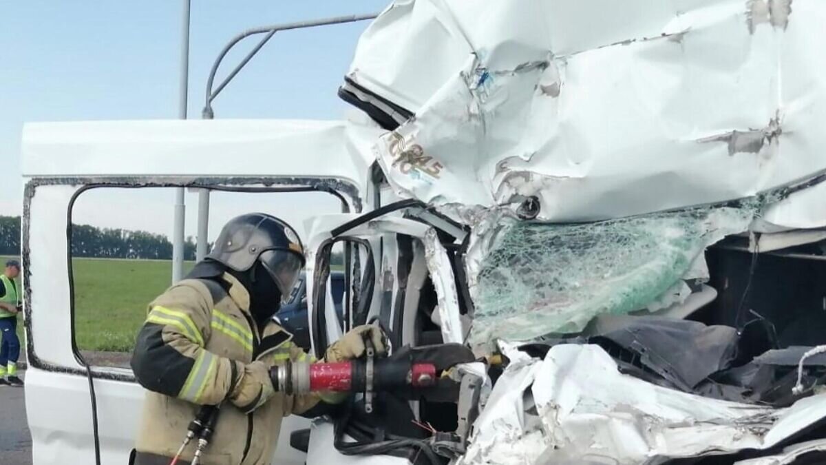    На месте ДТП с участием микроавтобуса в Башкирии© Фото : ГУ МЧС России по Республике Башкортостан