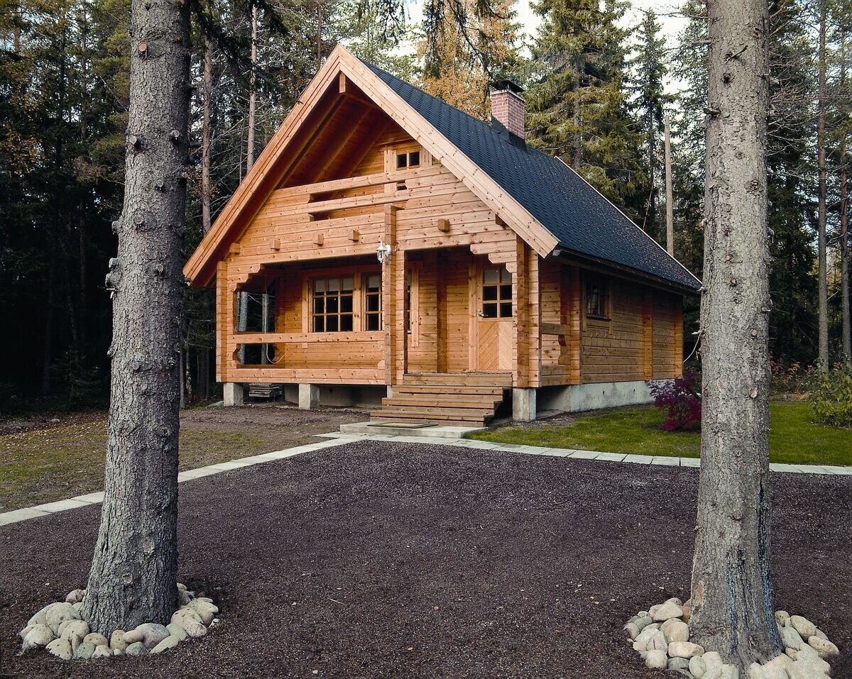 Kontio деревянные дома клееный брус с утеплением