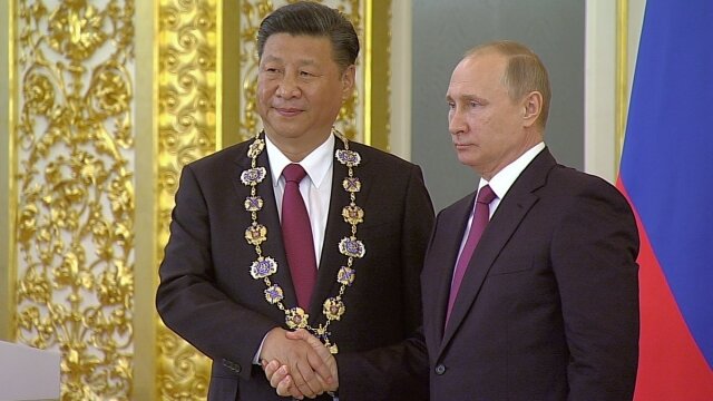    Владимир Путин и Си Цзиньпин Kremlin.ru