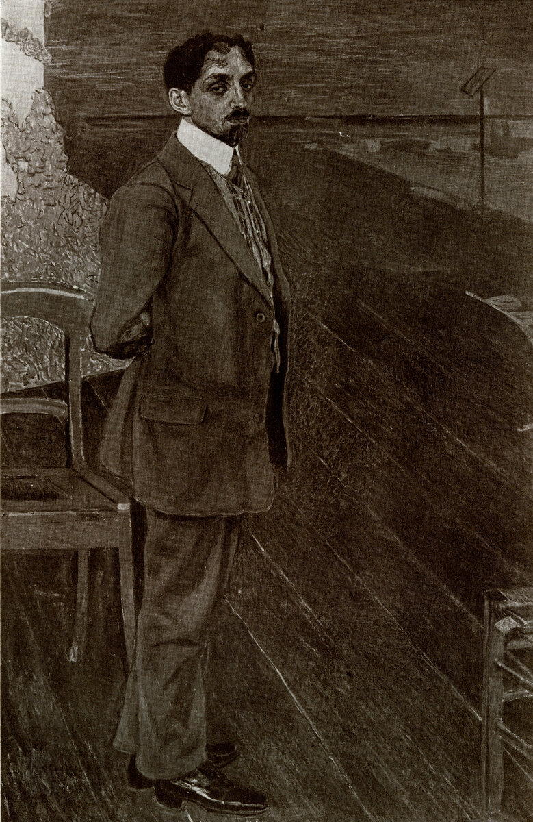 Головин, А. Я. Портрет А. М. Кузмина (1910) : автотипия / худож. А. Я. Головин // Аполлон : художественно-литературный ежемесячник. - 1913. - № 4 : ил.