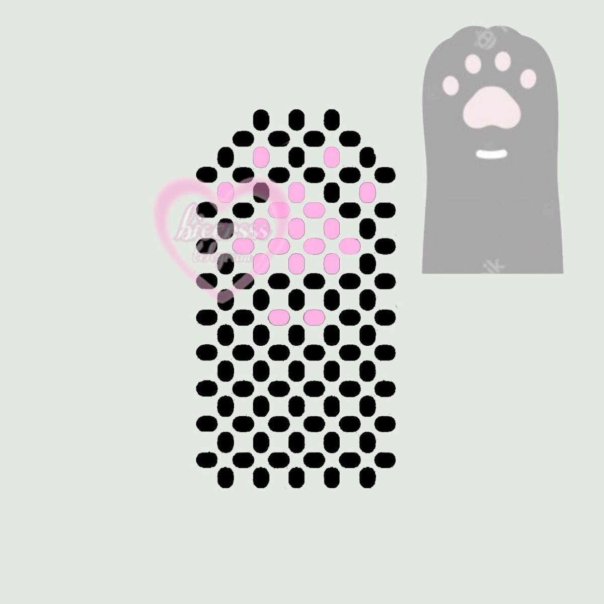 Кошачья лапка из бисера
