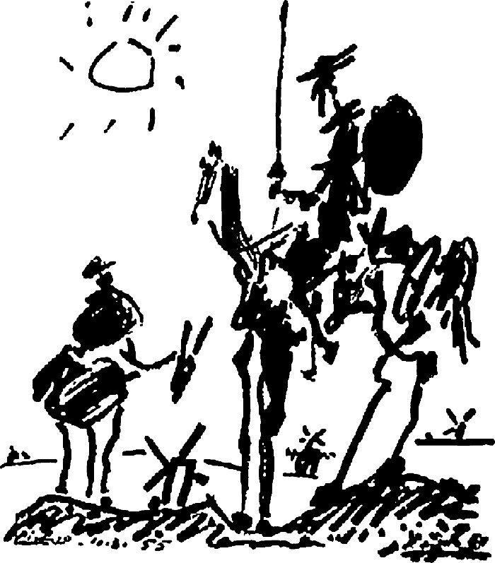 Пабло Пикассо. "Дон Кихот". Фотография взята из свободных источников на просторах Интернета