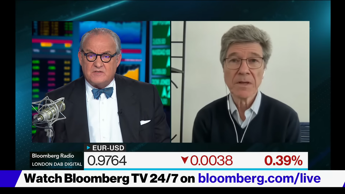    Джеффри Сакс в эфире Bloomberg© Old School Vibes