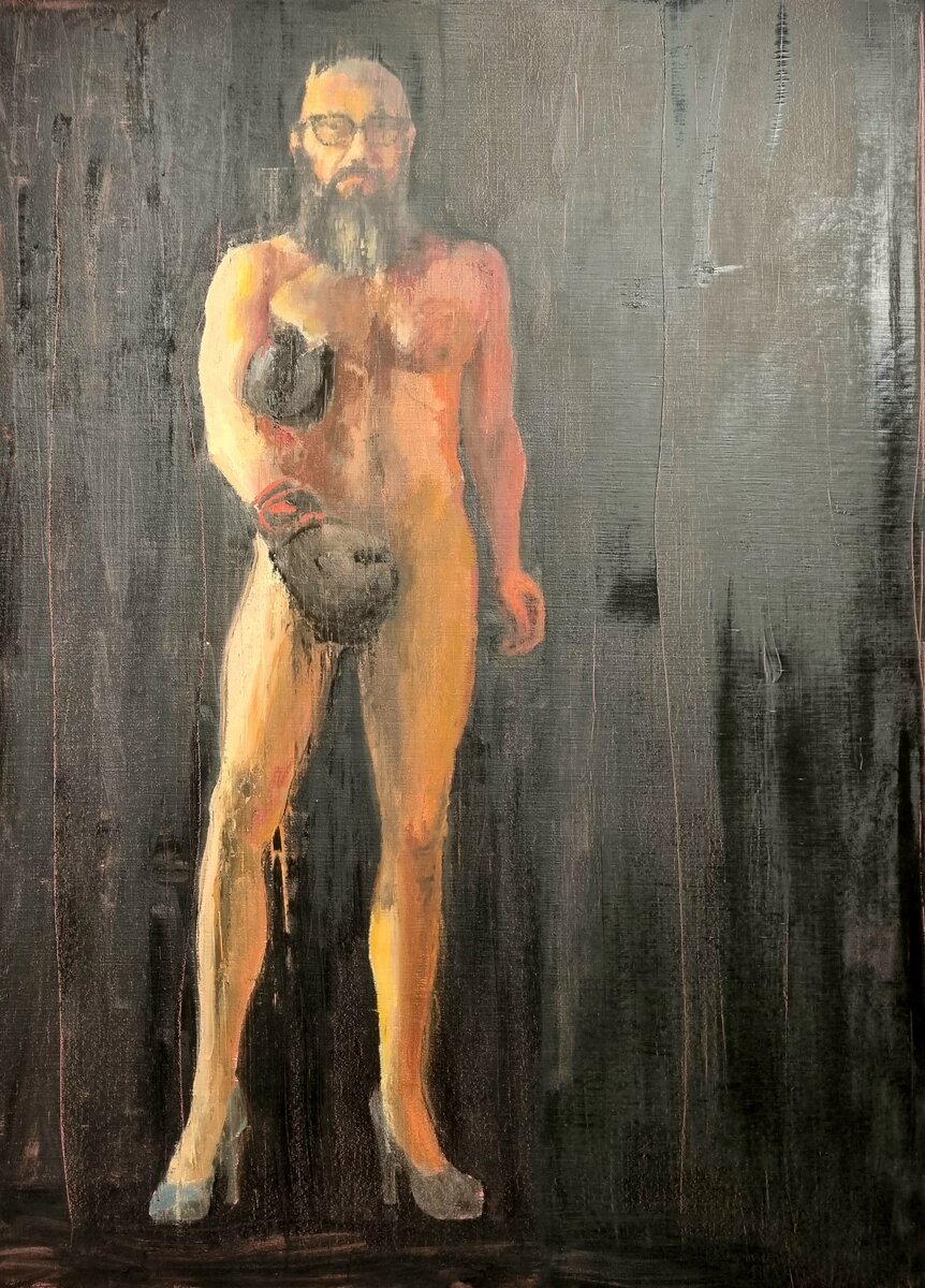 Это автопортрет в ретроспективе. Собственная идентичность Швецова, которая заложена в названии выставки
