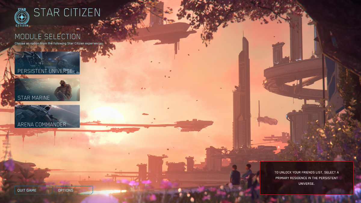 Внешний вид главного меню во время первого входа.