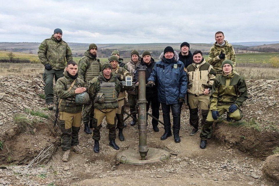     На испытаниях «умного прицела» для минометов. Фото: ТГ/Рогозин