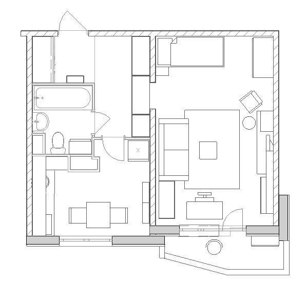 Как в панельной однушке 37 м² разместили все зоны и избежали ...