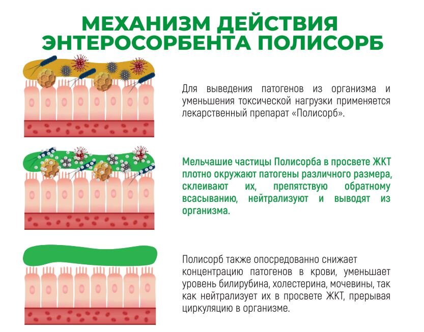 Полисорб как влияет на стул