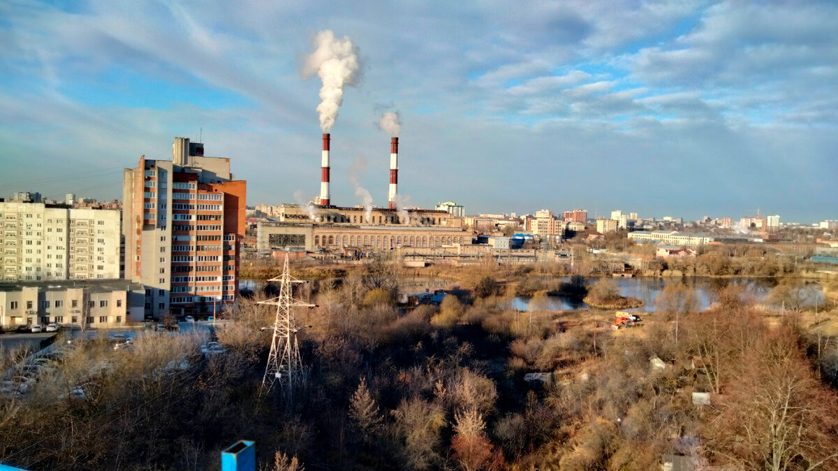 Вид с крыши ЖК "Заречье" когда размышлял.