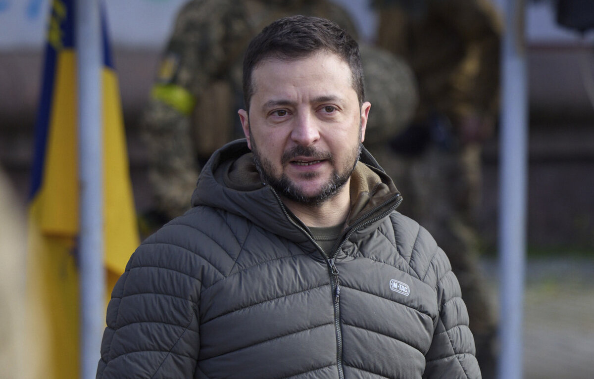    Президент Украины Владимир Зеленский  Ukrainian Presidential Press Office via AP