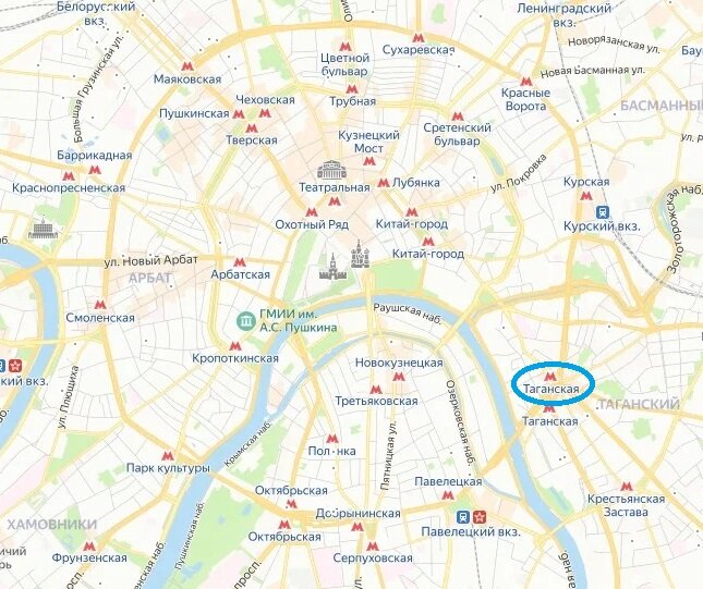 Карта Москвы