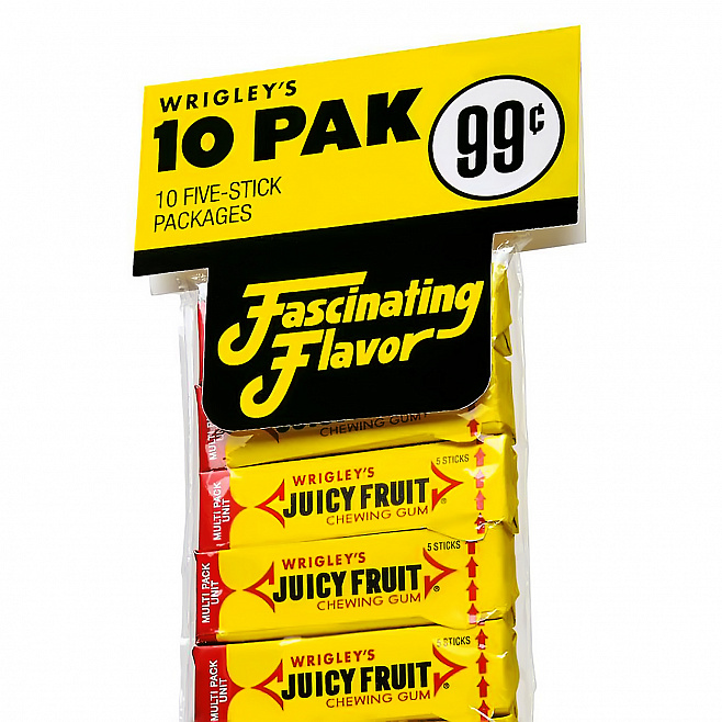 Упаковка жевательной резинки Wrigley's Juicy Fruit была первым товаром, отсканированным с помощью штрихкода mm-logistik.vogel.de