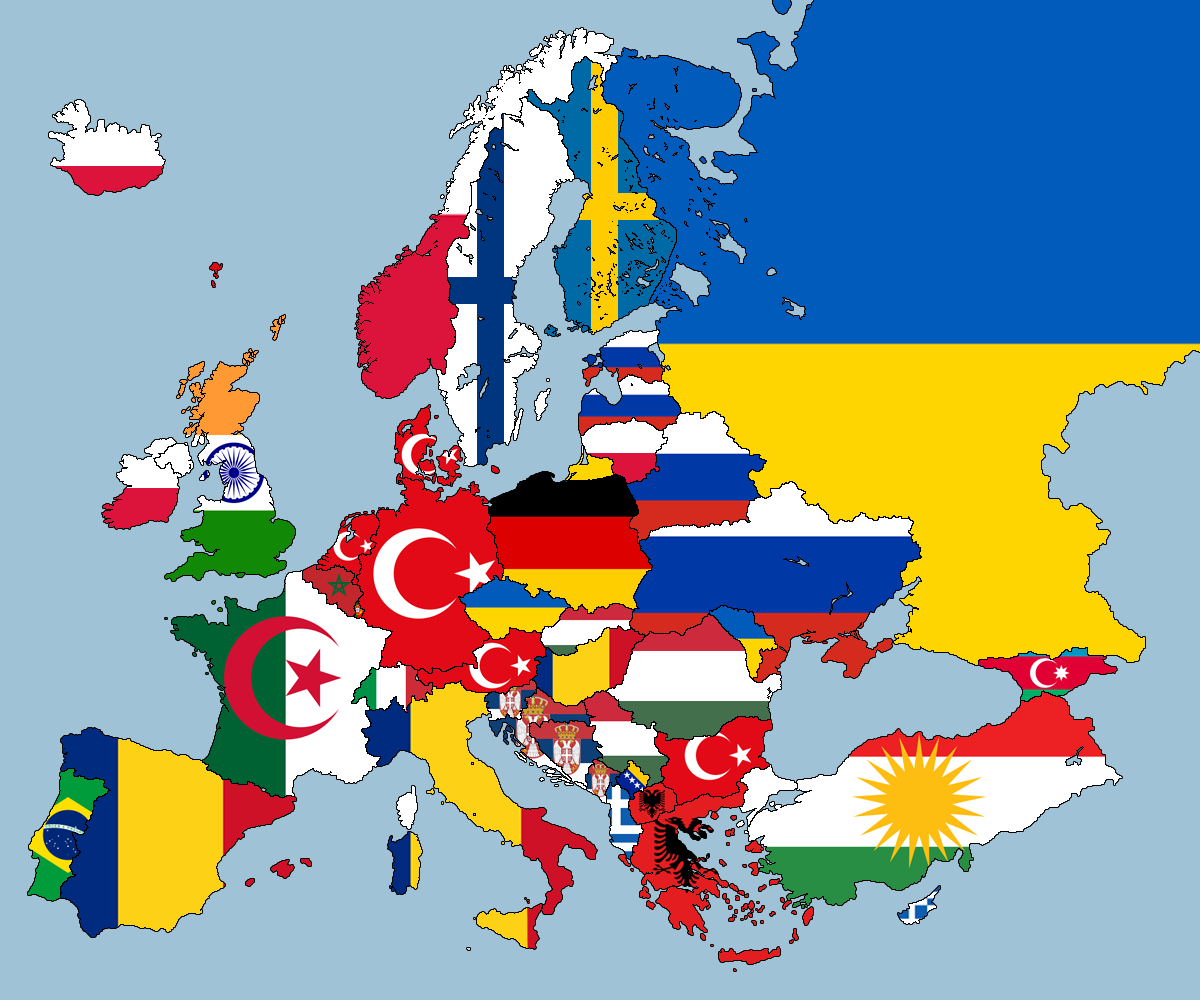 2 страны в 1 стране. Карта с флагами. Карта Европы с флагами. Флаги народов Европы. Флаги государств на карте.