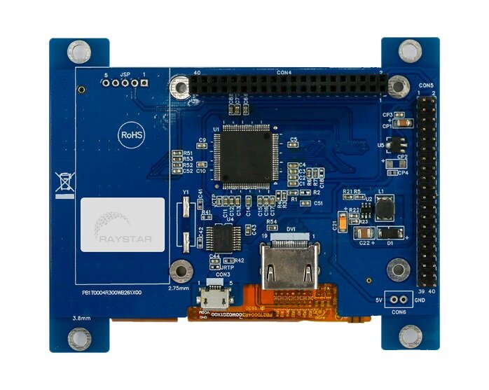 4,3” TFT LCD дисплеи с touch screen опцией и HDMI входом от Raystar 