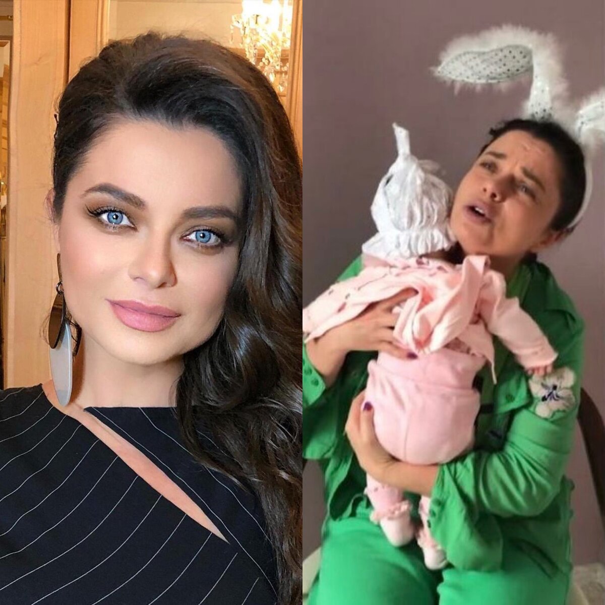 Наташа Королёва нянчится со своей биологической дочерью 