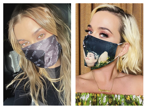 Тени с матовым финишем, как у Хейли Бибер (слева), больше подойдут для дневного макияжа, а с глянцевым с шимером, как у Кэти Перри (справа), — для вечернего. 